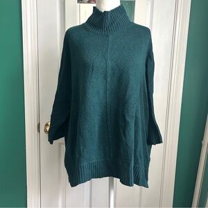 LOFT Teal Cowl Neck Sweater SP